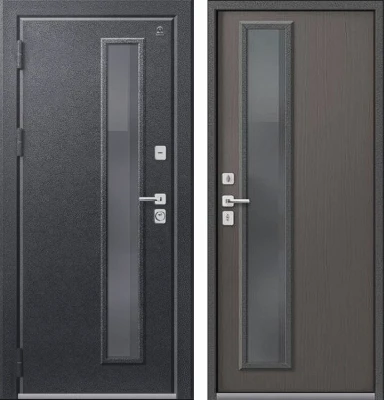 Дверь Термо-10 Антрацит муар - Ясень пепельный